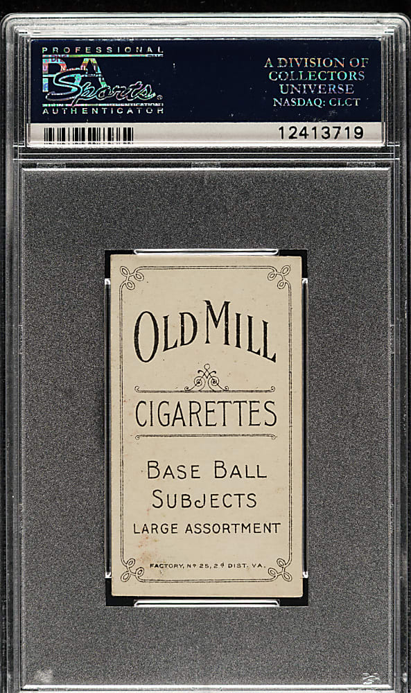 1909-1911 T206 White Border Harry McIntyre Brooklyn & Chicago PSA EX-MT 6 - Old Mill Back