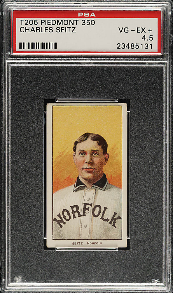 1909-1911 T206 White Border Charles Seitz Southern Leaguer PSA VG-EX+ 4.5