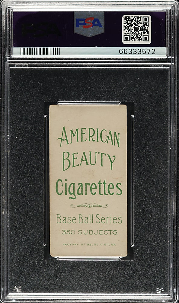 1909-1911 T206 White Border Jeff Sweeney PSA VG 3 - American Beauty 350 Back