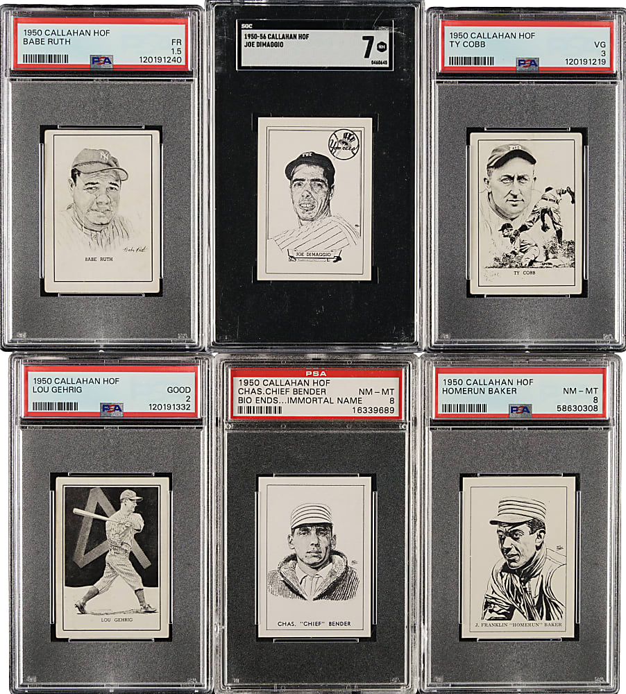 1950-1956 Callahan Hall of Fame Near-Complete Set (73/82)