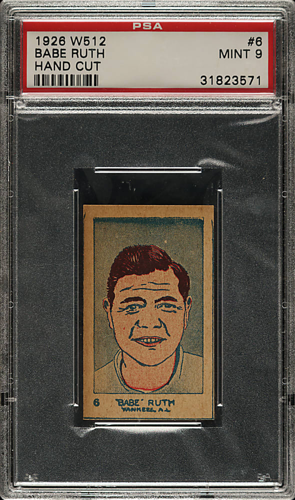 1926 W512 #6 Babe Ruth PSA MINT 9 - 1 of 2 - Highest Graded!
