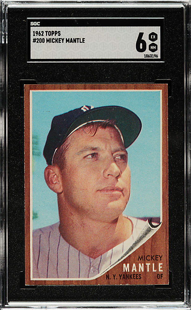 1962 Topps #200 Mickey Mantle SGC EX/NM 6