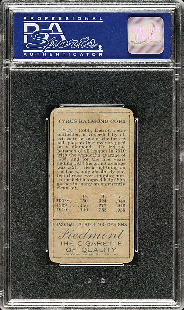 1911 T205 Gold Border Ty Cobb PSA POOR 1