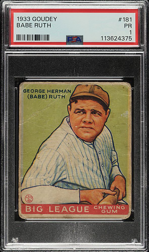 1933 R319 Goudey #181 Babe Ruth PSA POOR 1