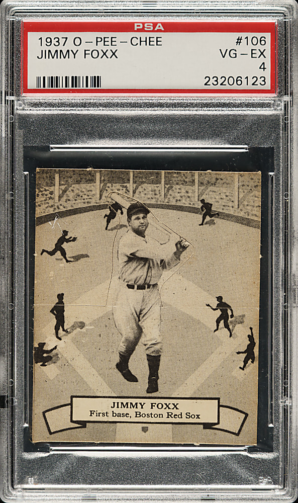 1937 V300 O-Pee-Chee #106 Jimmie Foxx PSA VG-EX 4