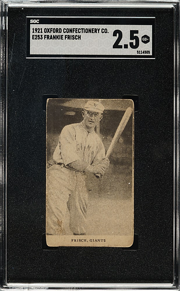 1921 E253 Oxford Confectionery Frankie Frisch SGC GOOD+ 2.5