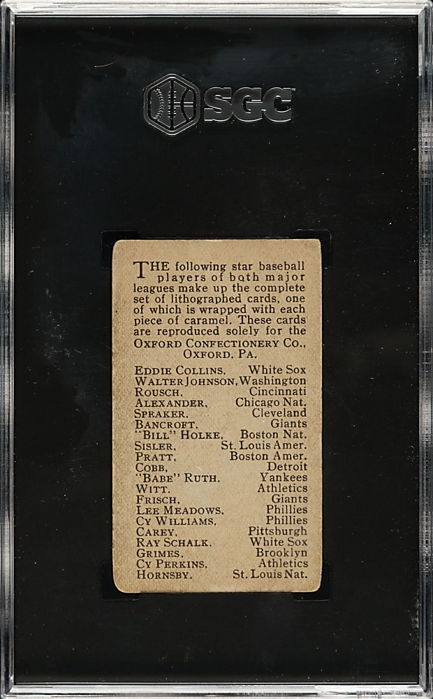 1921 E253 Oxford Confectionery Frankie Frisch SGC GOOD+ 2.5