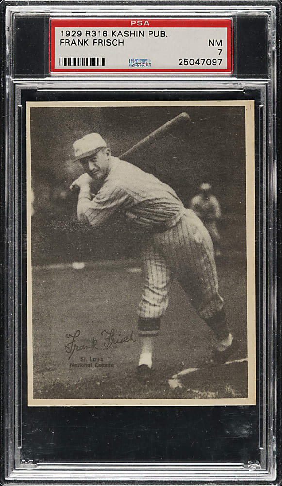1929 R316 Kashin Publications Frank Frisch PSA NM 7 - Highest Graded!