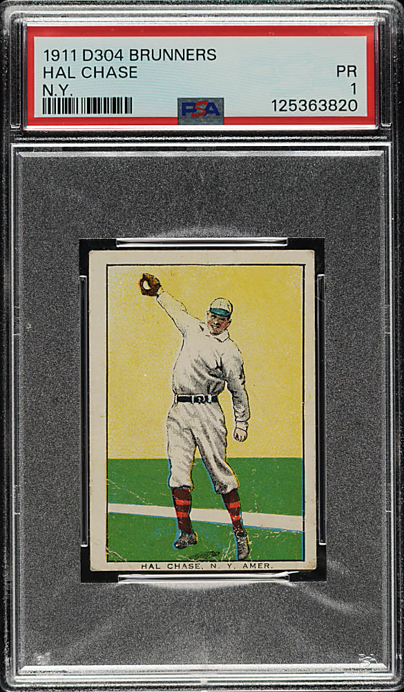 1911-1914 D304 Brunners Bread Hal Chase PSA POOR 1