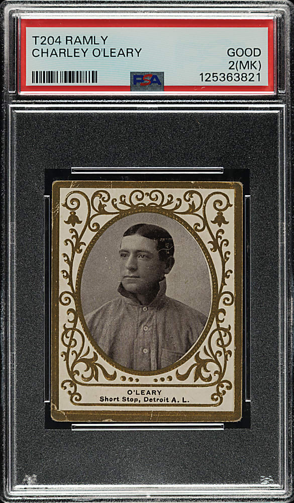 1909 T204 Ramly Tobacco Charley O'Leary PSA GOOD 2 (MK) - T.T.T. Advertisement