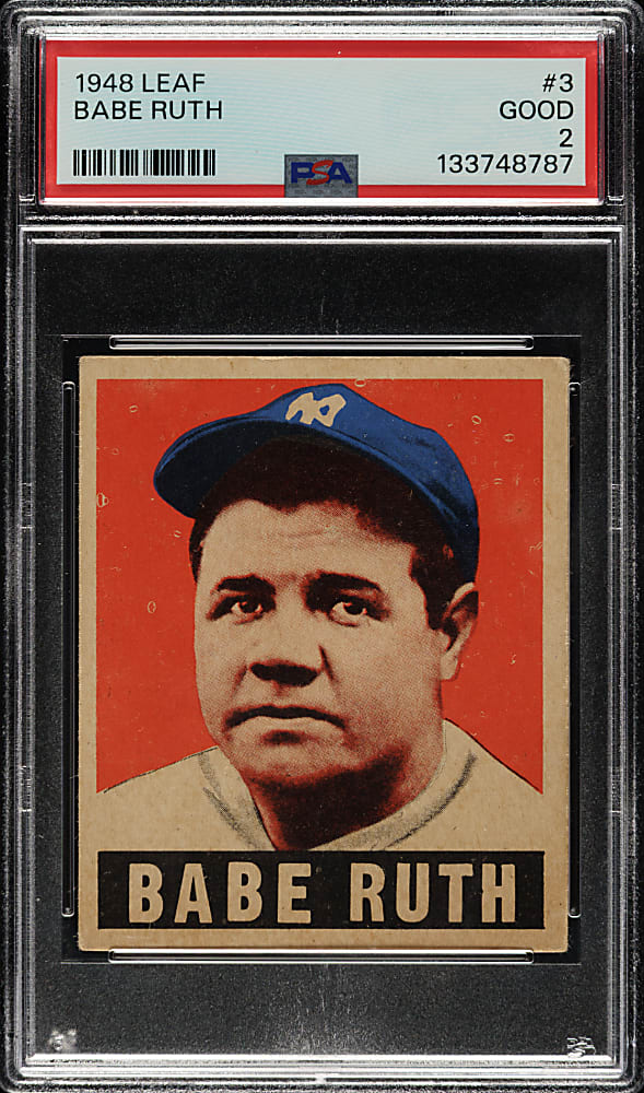 1948-1949 Leaf #3 Babe Ruth PSA GOOD 2