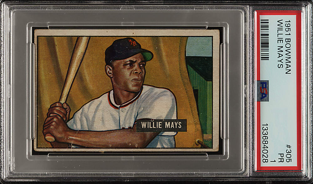 1951 Bowman #305 Willie Mays Rookie PSA POOR 1