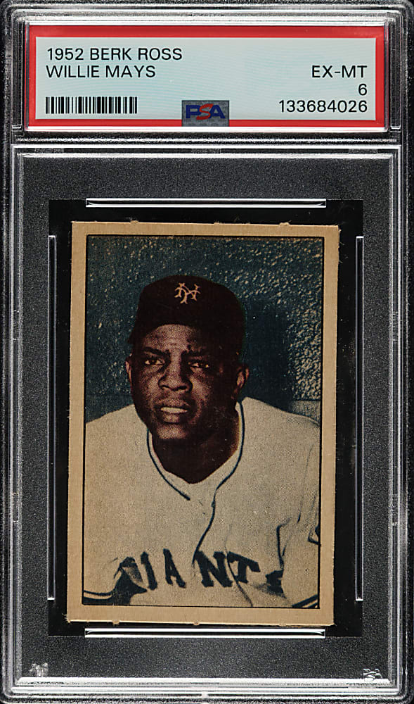 1952 Berk Ross Willie Mays PSA EX-MT 6