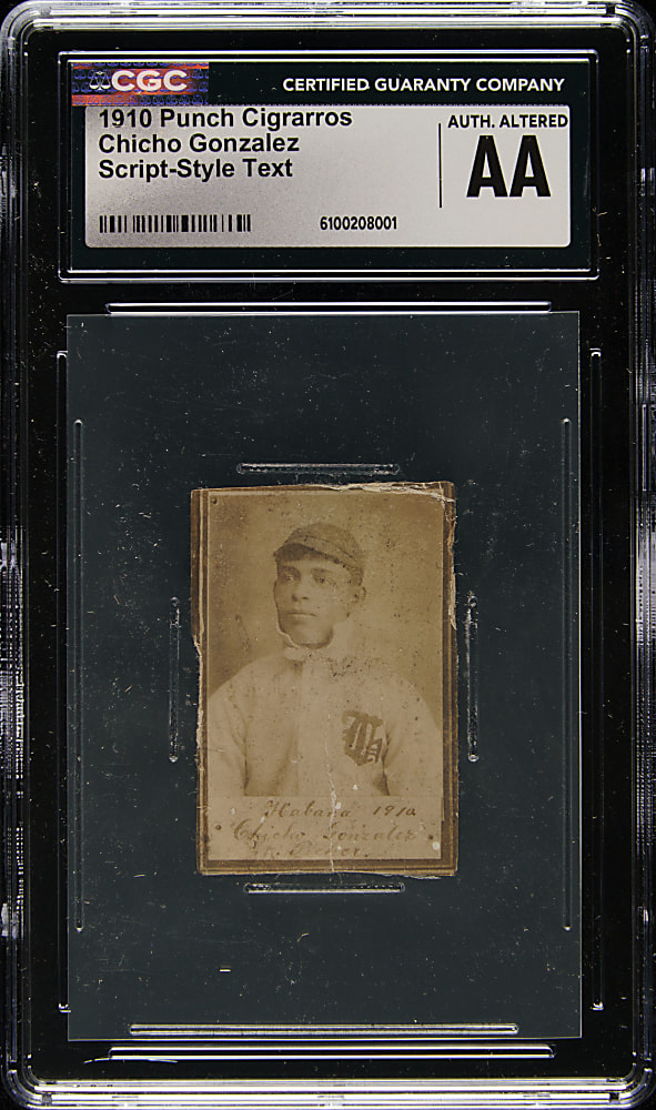 1910 Punch Cigarros Chicho Gonzalez CGC Authentic - Rare "Script-Style/Handwritten" Variation