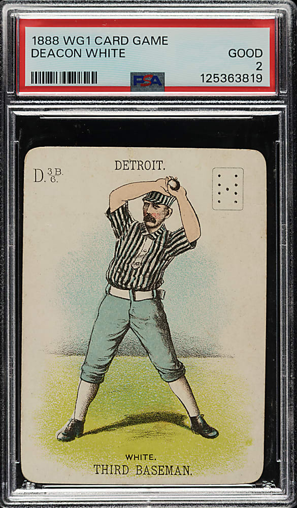 1888 WG1 Card Game Deacon White PSA GOOD 2