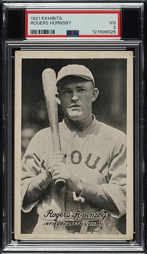 1921 Exhibits Rogers Hornsby PSA VG 3
