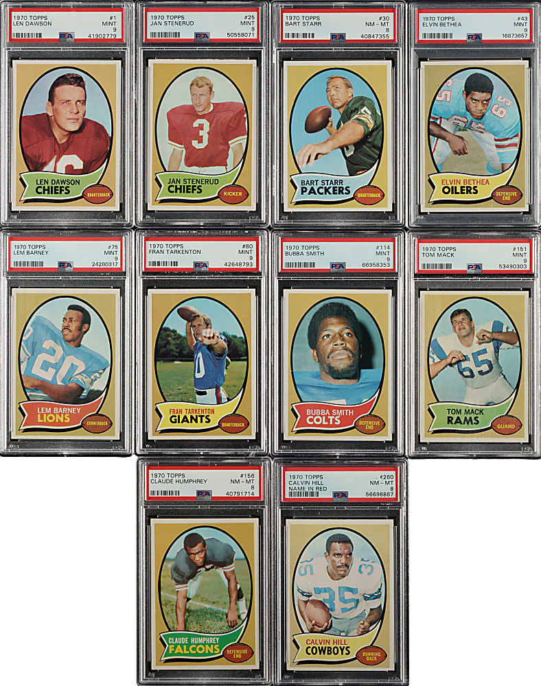 1970 Topps Football Complete Set (263): #9 PSA Set Registry (8.71 GPA)