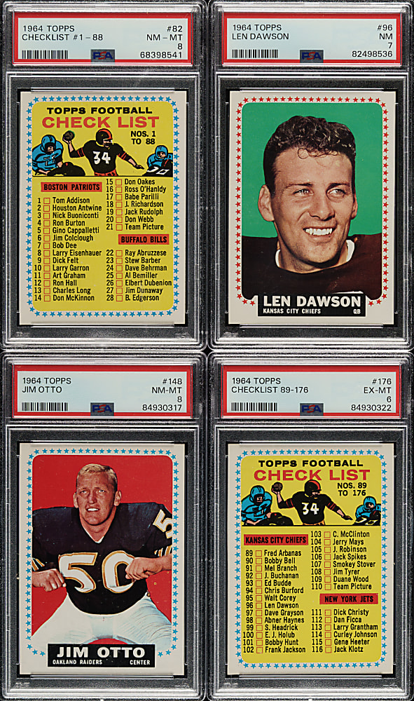 1964 Topps Football Complete Set (176): #13 PSA Set Registry (6.95 GPA)