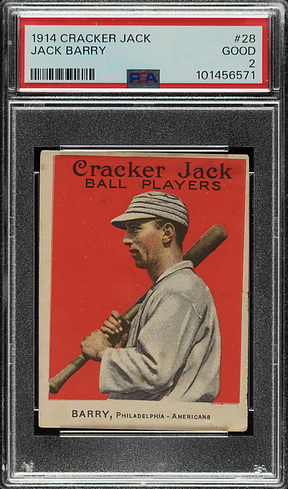 1914 E145 Cracker Jack #28 Jack Barry PSA GOOD 2