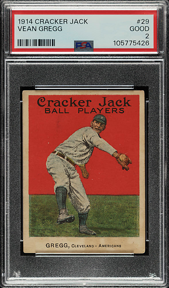 1914 E145 Cracker Jack #29 Vean Gregg PSA GOOD 2