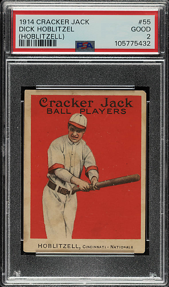 1914 E145 Cracker Jack #55 Dick Hoblitzell PSA GOOD 2