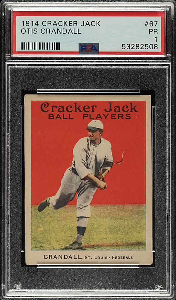 1914 E145 Cracker Jack #67 Otis Crandall PSA POOR 1