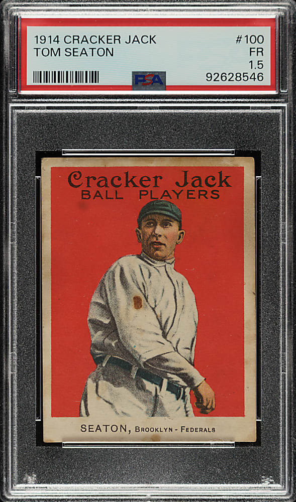 1914 E145 Cracker Jack #100 Tom Seaton PSA FAIR 1.5