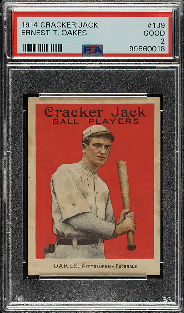 1915 E145 Cracker Jack #139 Ernest Oakes PSA GOOD 2