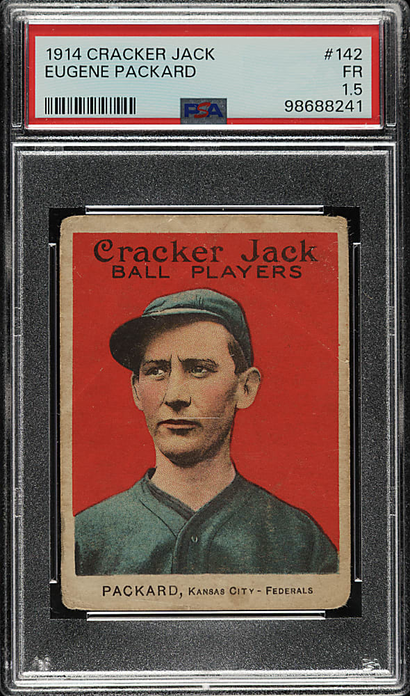 1914 E145 Cracker Jack #142 Eugene Packard PSA FAIR 1.5