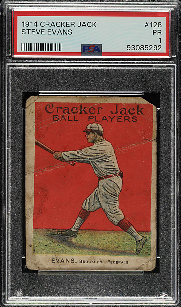 1914 E145 Cracker Jack #128 Steve Evans PSA POOR 1