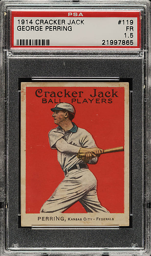 1914 E145 Cracker Jack #119 George Perring PSA FAIR 1.5