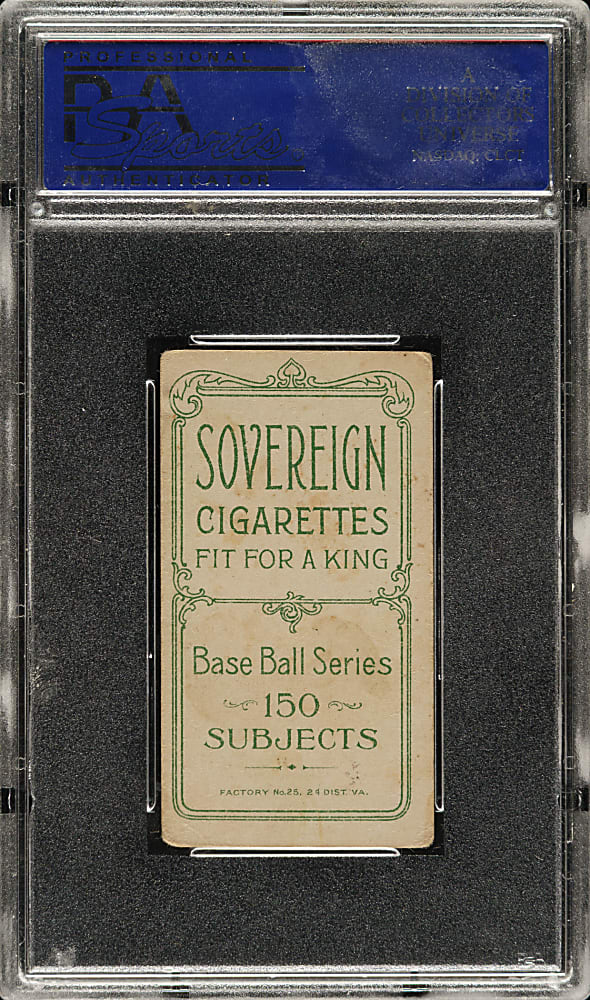 1909-1911 T206 White Border Addie Joss Portrait PSA VG 3 - Sovereign 150 Back