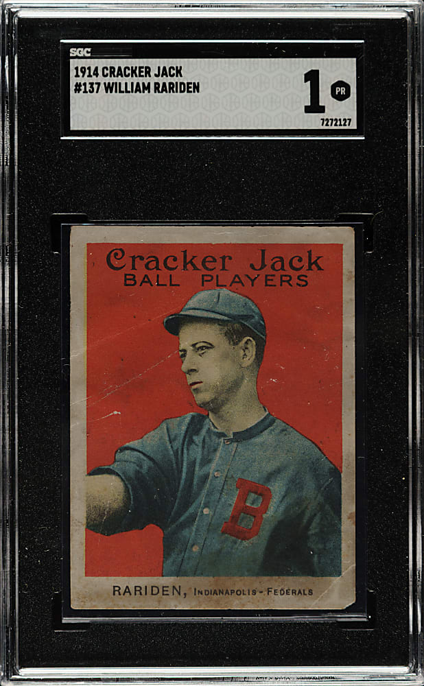 1914 E145 Cracker Jack #137 Bill Rariden SGC POOR 1