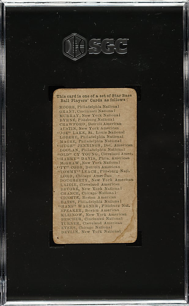 1911 E94 George Close Candy Ed Cicotte SGC FAIR 1.5 - Gold Background