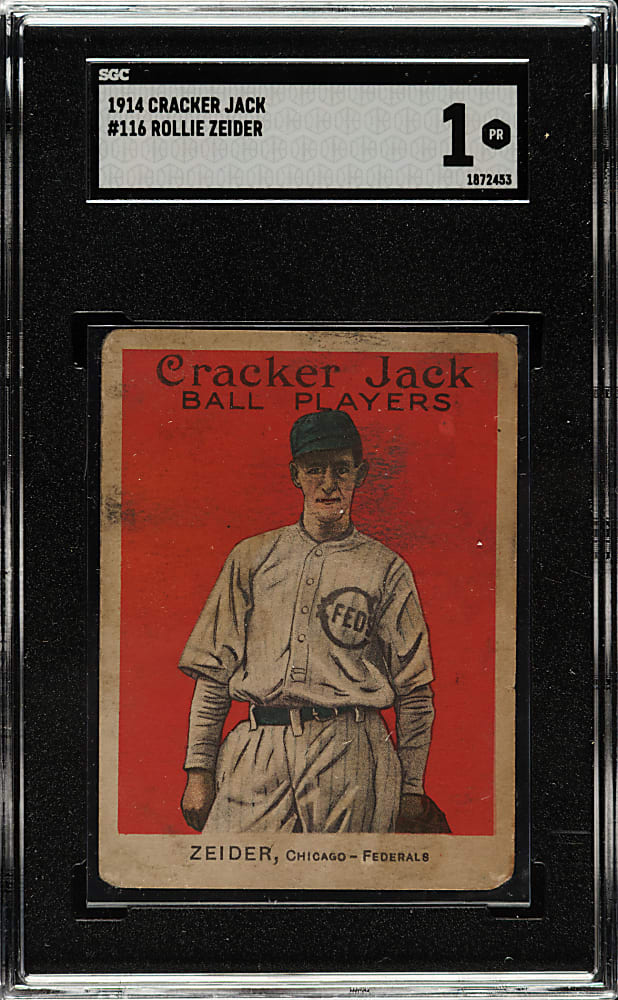 1914 E145 Cracker Jack #116 Rollie Zeider SGC POOR 1