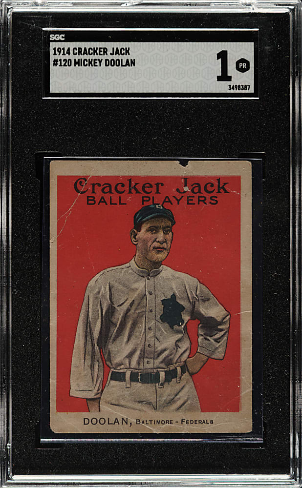1914 E145 Cracker Jack #120 Mickey Doolan SGC POOR 1