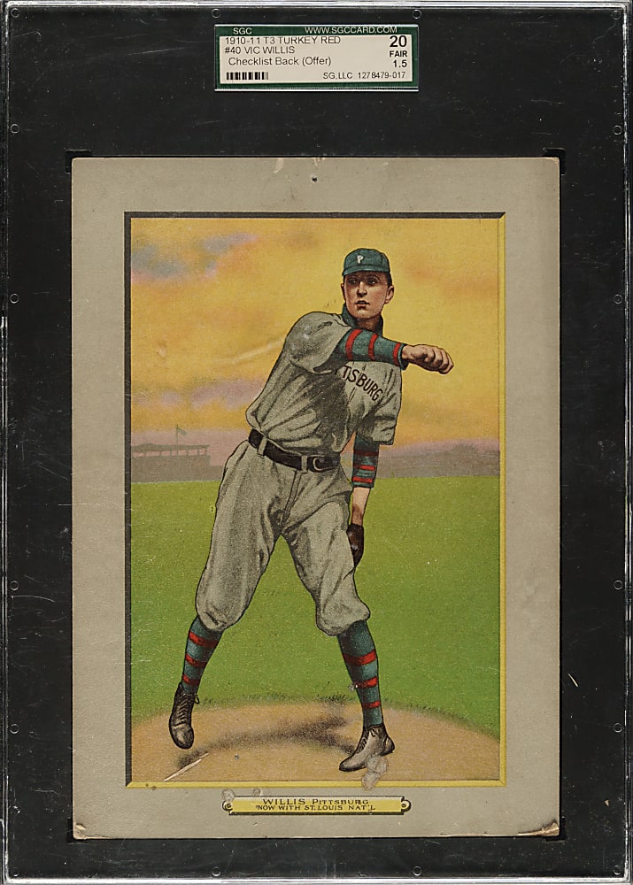 1911 T3 Turkey Red #40 Vic Willis SGC FAIR 20