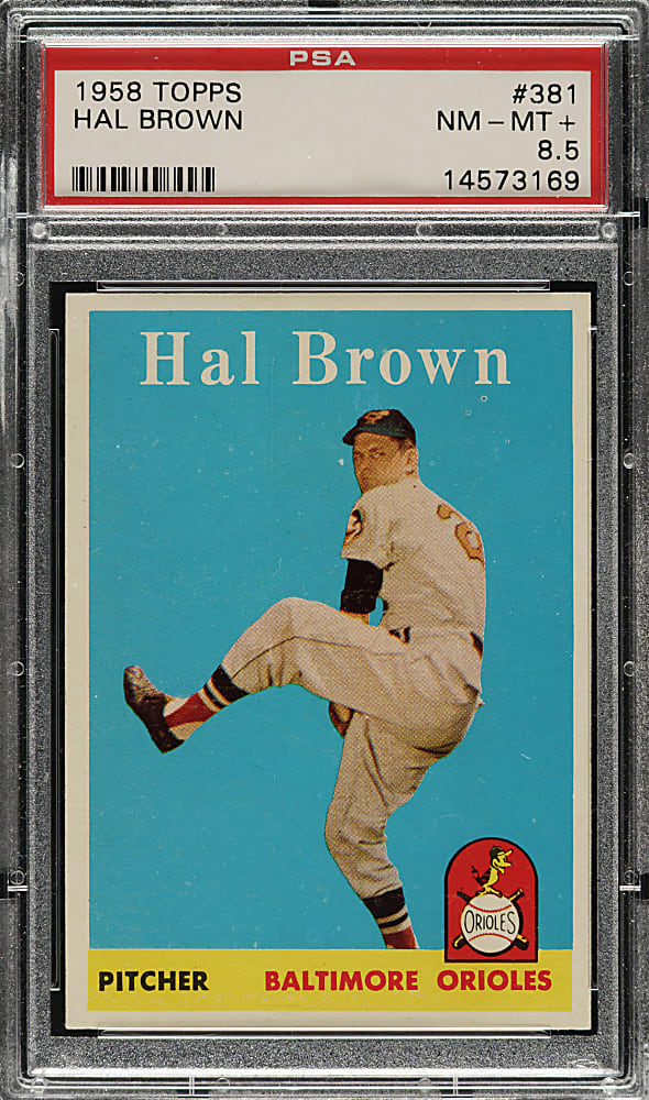 1958 Topps #381 Hal Brown PSA NM-MT+ 8.5