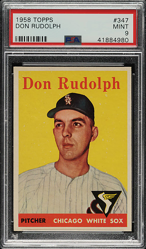 1958 Topps #347 Don Rudolph PSA MINT 9 - Highest Graded