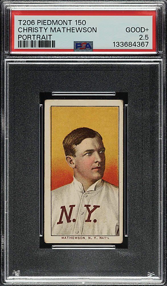 1909-1911 T206 White Border Christy Mathewson Portrait PSA GOOD+ 2.5