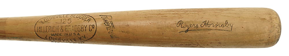 Circa 1953 Rogers Hornsby Cincinnati Reds Practice-Used Professional Model Coach's Bat - PSA/DNA