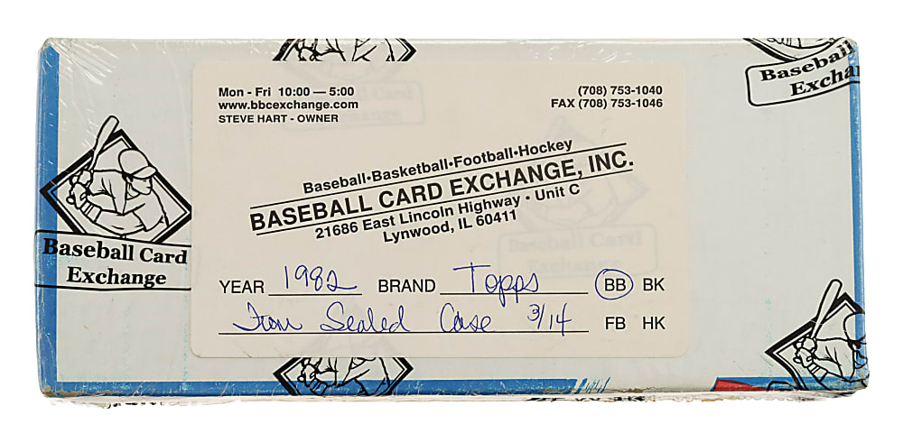 1982 Topps Unopened Vending Box - BBCE - From a Sealed Case (FASC)