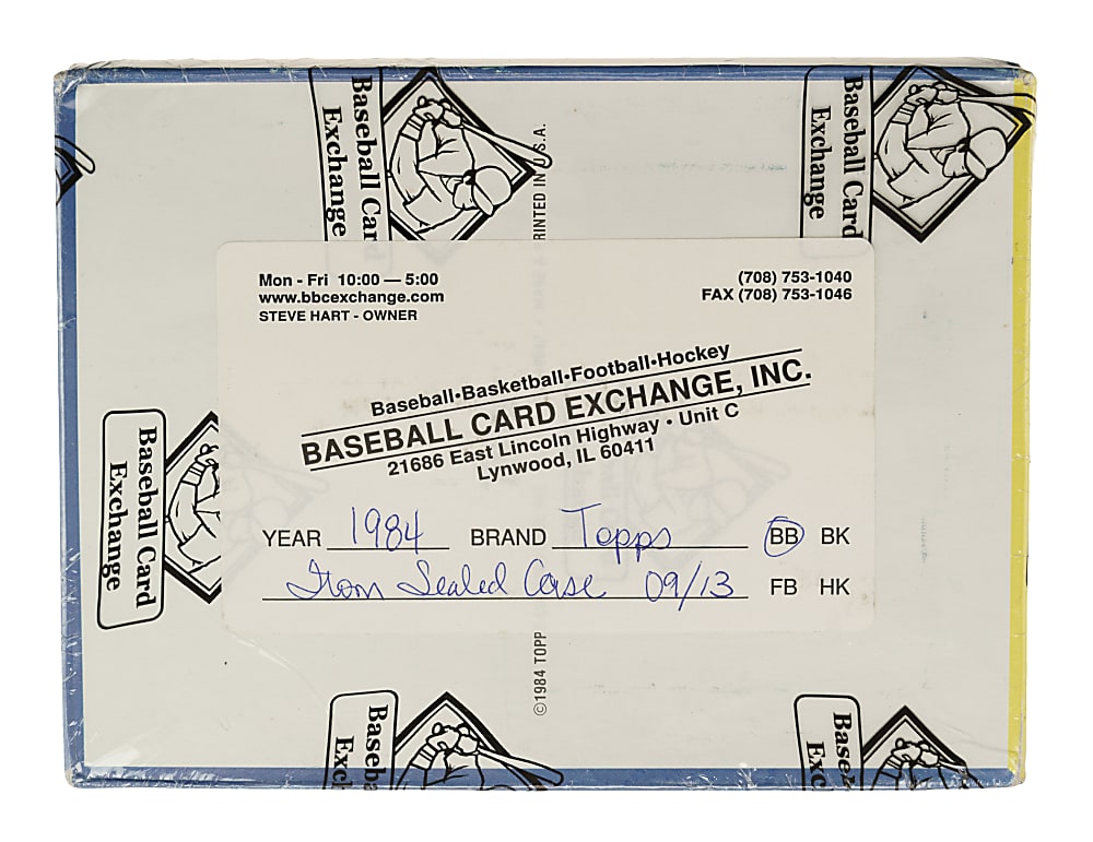 1984 Topps Unopened Wax Box (36 Packs) - BBCE - From a Sealed Case (FASC)