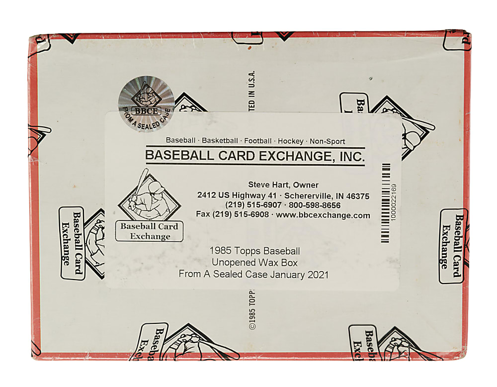 1985 Topps Unopened Wax Box (36 Packs) - BBCE - From a Sealed Case (FASC)