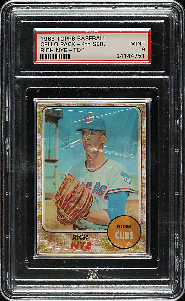 1968 Topps Fourth Series Unopened Cello Pack PSA MINT 9