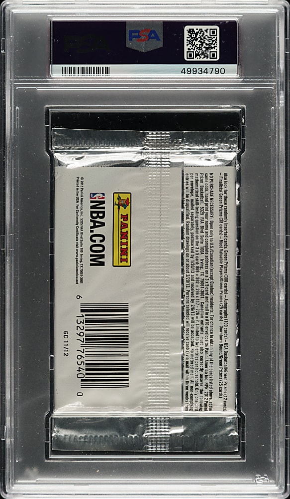 2012-2013 Panini Prizm Basketball Unopened Foil Pack PSA MINT 9