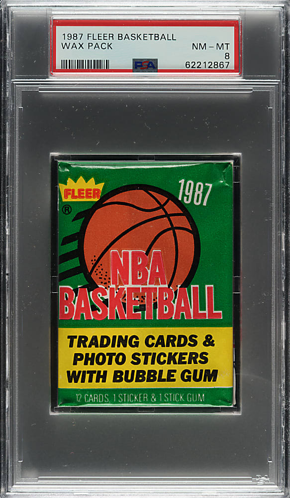 1987-1988 Fleer Basketball Unopened Wax Pack PSA NM-MT 8
