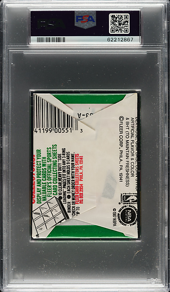 1987-1988 Fleer Basketball Unopened Wax Pack PSA NM-MT 8