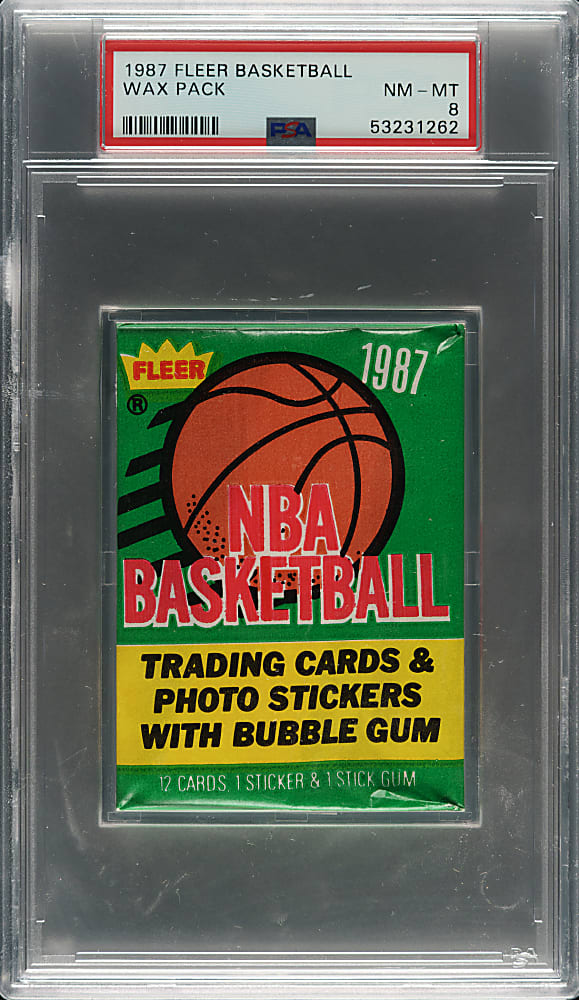 1987-1988 Fleer Basketball Unopened Wax Pack PSA NM-MT 8