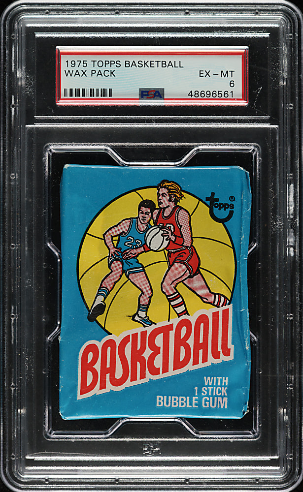 1975-1976 Topps Basketball Unopened Wax Pack PSA EX-MT 6